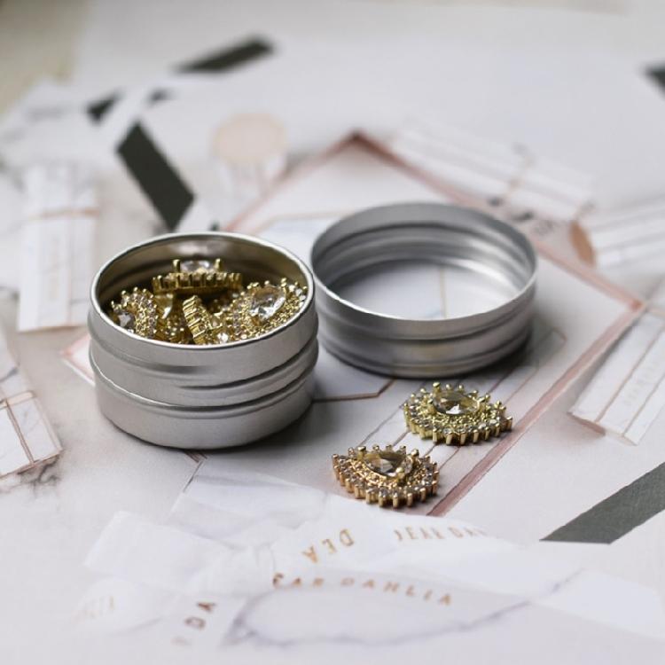 Nail Art Container 35 Detachable Aluminum Trays Hardened Foam Base For Decoration Storage Box Lightweighted