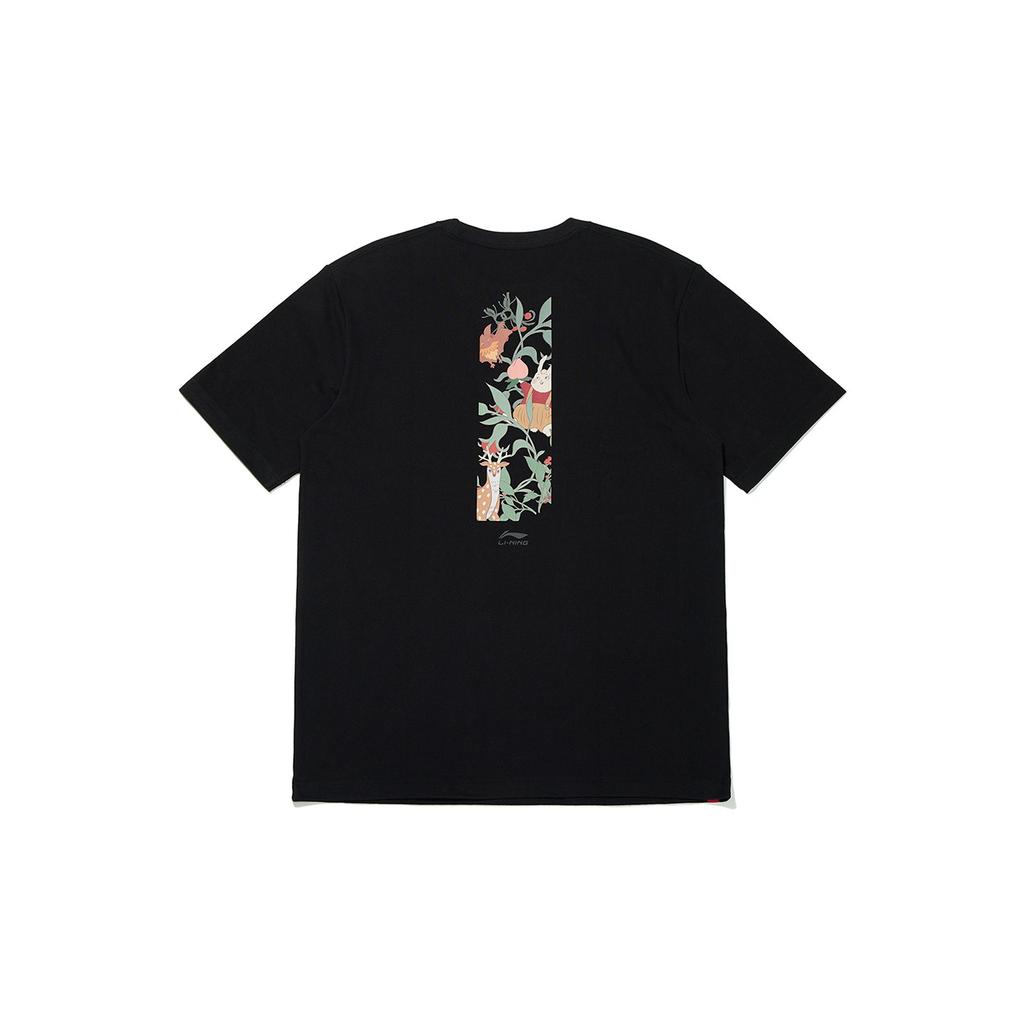 Li Ning Sports Lifestyle Collection Earning Money Every Day Collection T Shirt Unisex Black AHST001-4
