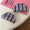 1 Stück Koreanische Version der Neuen Blauen Kaffee-Streifen-Serie Haarklammer Acryl-Clip Retro Mädchen Hinterkopf Haarscheibe Haarklammer