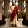Scultura in Resina di Cristo con Texture Realistica per Collezionisti Fedeli Statua di Cristo per Sala di Preghiera
