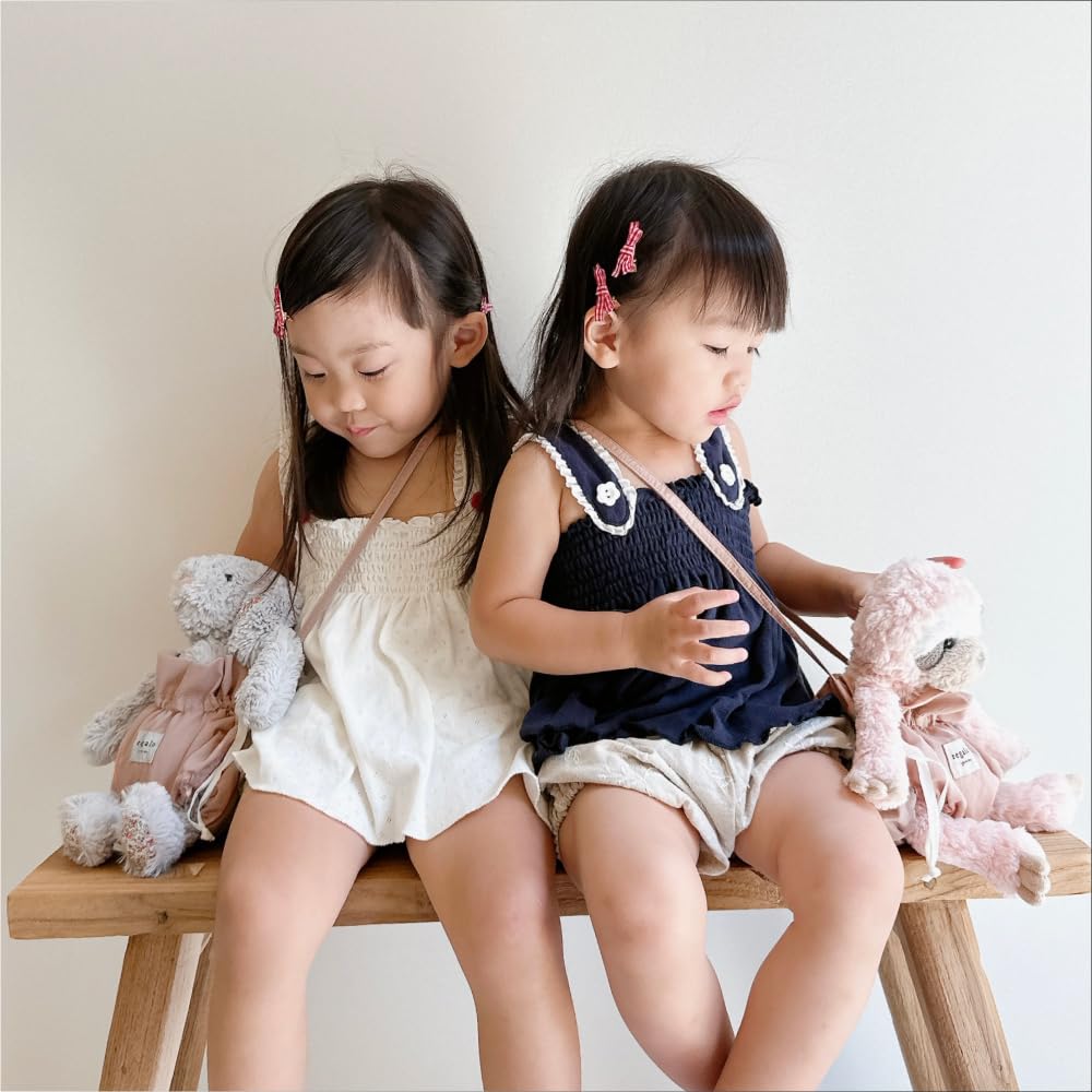 Regalo Plush Doll Carrying Pouch Bag Shoulder Harness for Hands-Free Baby (Powder Pink)