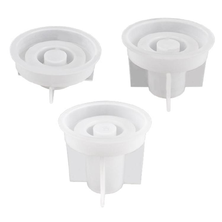 Round Pillar Candle Holder Candlestick Epoxy Resin Moulds Pillar Candle Holder 3 piece set