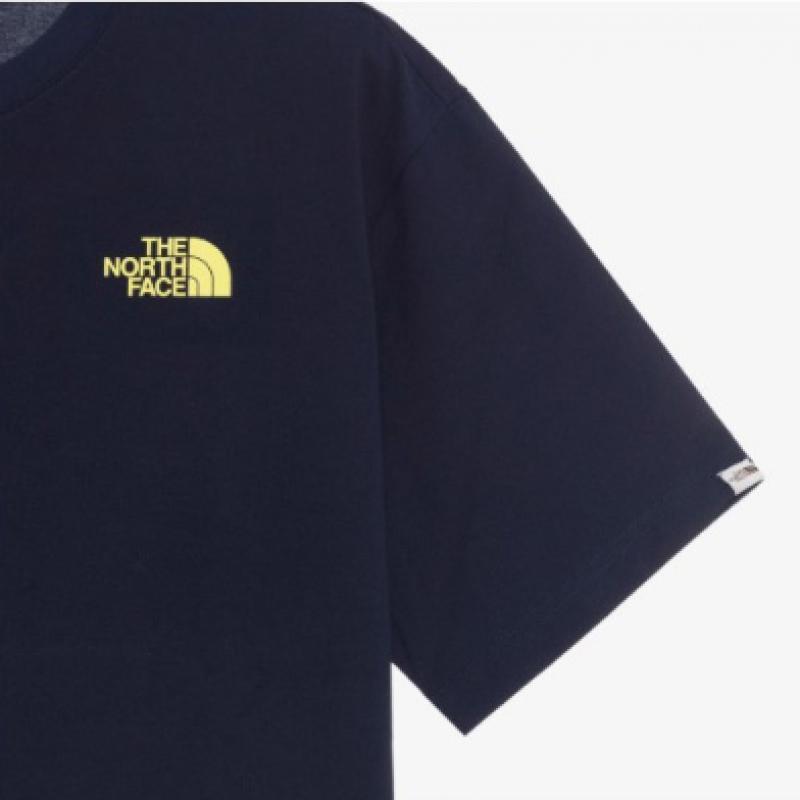 The North Face Nt7ur12l White Label River Mate Short Sleeve Round Tee Dark Navy