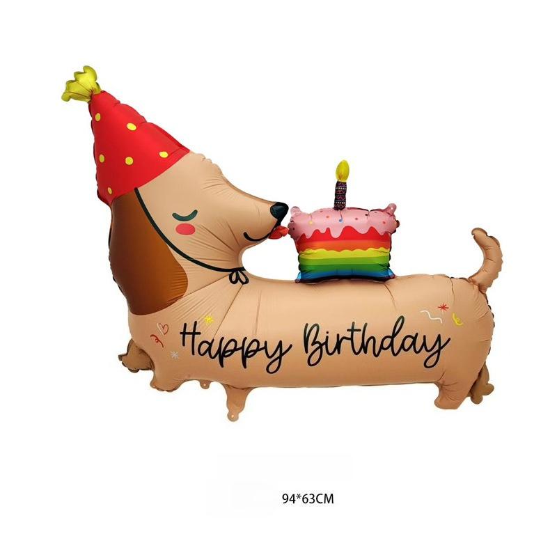 Cartoon Cake Shaped Balloons Children's Day Birthday Party Background Wall Atmosphere Decoration Layout Balloons
