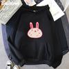 Omori Hoddie Kawaii Pink Bunnyprinting Hoodies Man Woman Harajuku Sweatshirts Pocket Clothes