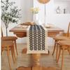 Nordic Simple Black & White Jacquard Table Runner