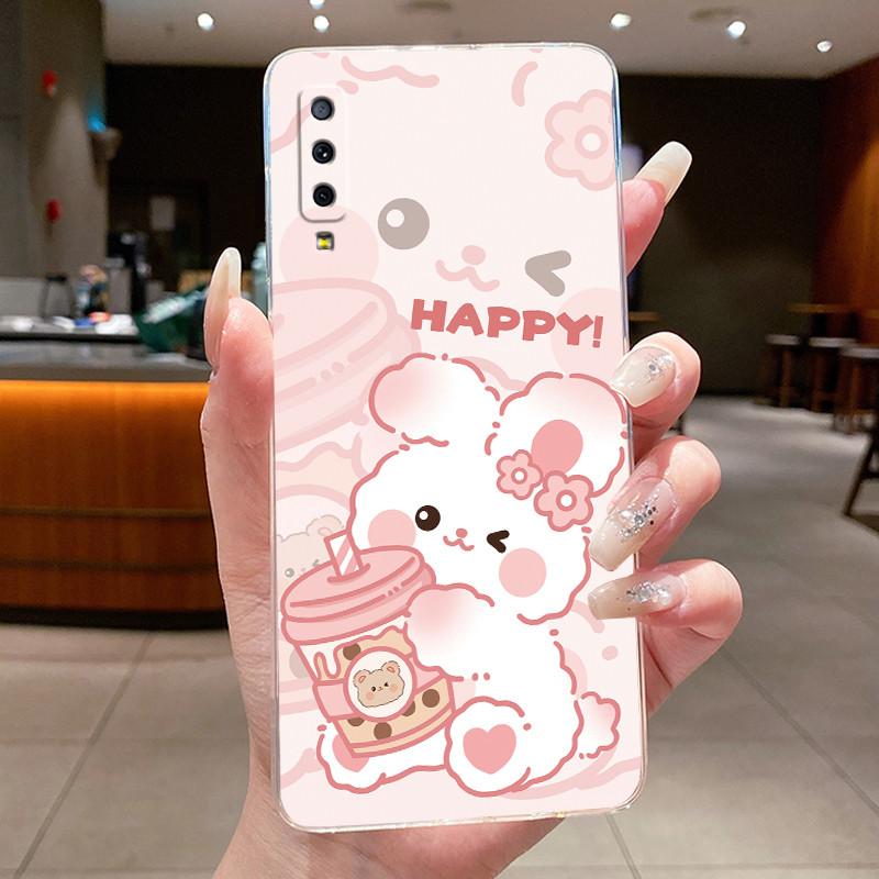Fodral För Samsung Galaxy A7 2018 A705F / A70 A750F Lyxigt Drake Söt Cool Pojkar Flickor Genomskinligt Mjukt Silikon TPU Telefonfodral