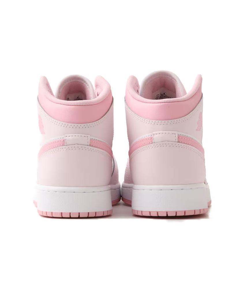 DQ8423-600 Nike GS Air Jordan 1 Mid Pearl Pink White Medium Soft Pink