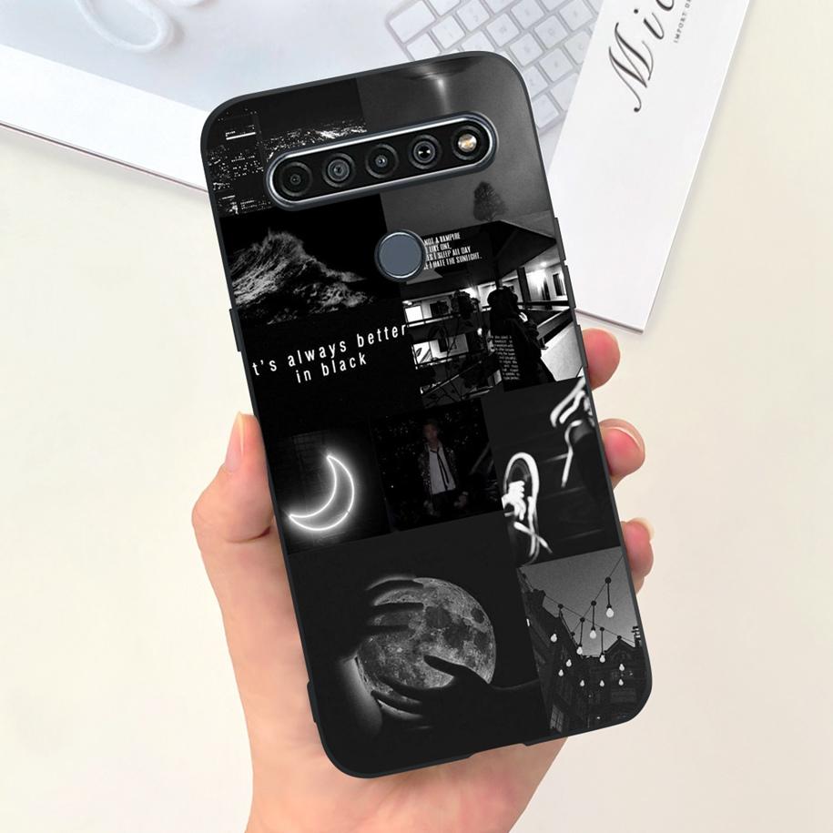 Para Funda LG K61 LMQ630EAW LM-Q630 Flor de Moda Suave Coque Fundas de Teléfono Para LG K61 2020 K 61 Cubierta Trasera de Silicona Para LGK61 Funda