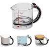 4-in-1 Adjustable Measuring Cup, Multi-Functional Measuring Cup with Scraper-Style Seal Base, Space-Saving Easy To Clean No Waste Design, Multi Measur