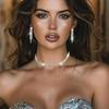 Diamond Tassel Rhinestone Claw Chain Necklace Set - Fashionable Dress Accessories