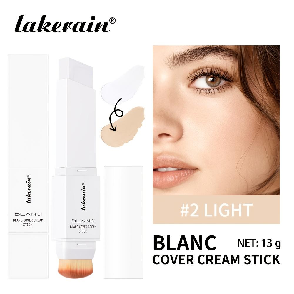 Foundation Stick Color Changing Foundation with Detachable Brush Blanc Cover Cream Stick Changing Hight Coverage Base Makeup