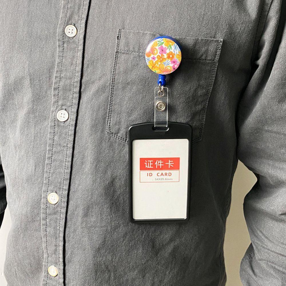 1 Piece Name Card ID Card Decorative Employee Name Retractable Badge Reel Nursing Badge Holder