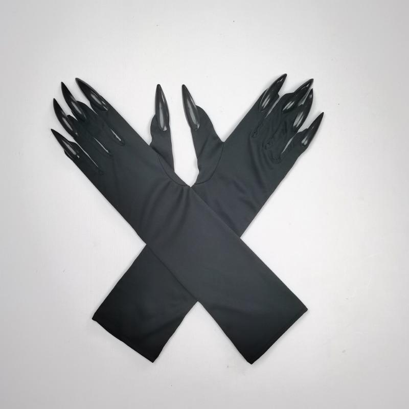 Halloween Gloves Long Nail Ghost Claw Gloves, Performance Props Elastic Sexy Leopard Paw Gloves