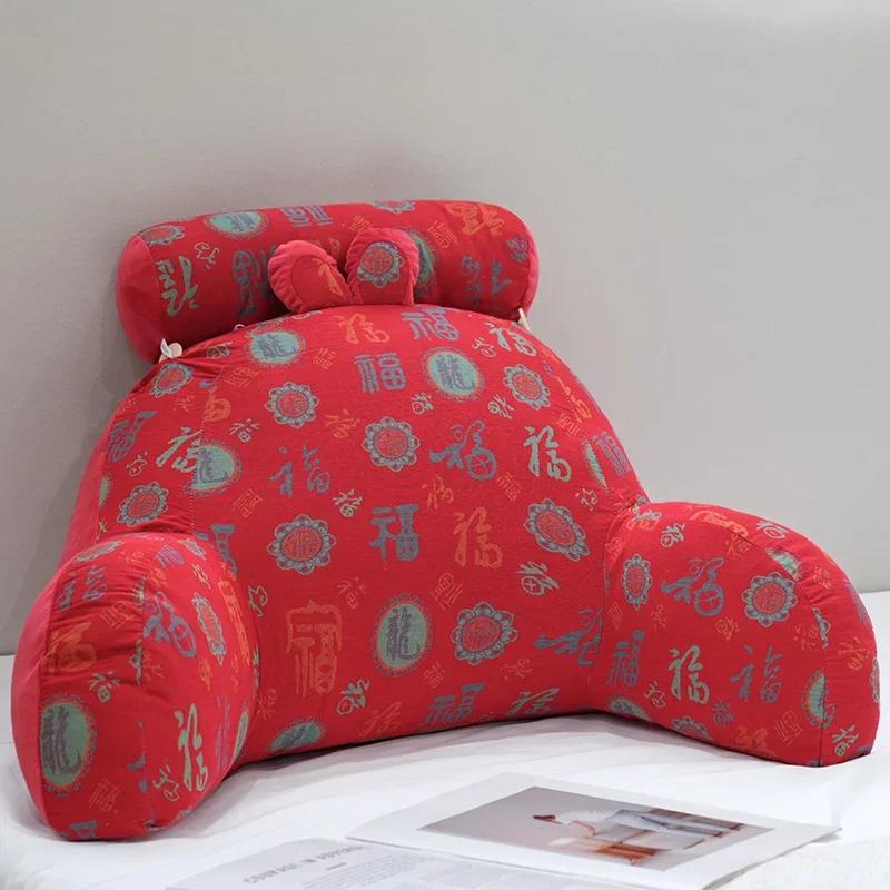 

Трехслойная пряжа Подушка для изголовья кровати Подушка для защиты талии Подушка для спинки дивана Для беременных Женщин Кормящих Для защиты талии 55xH35cm