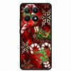 Christmas Cover For Xiaomi 15T 5G Case Black Silicone Cases TPU Santa Claus Christmas Tree Cover Cartoon Deer For Mi 15T 5G 15 T