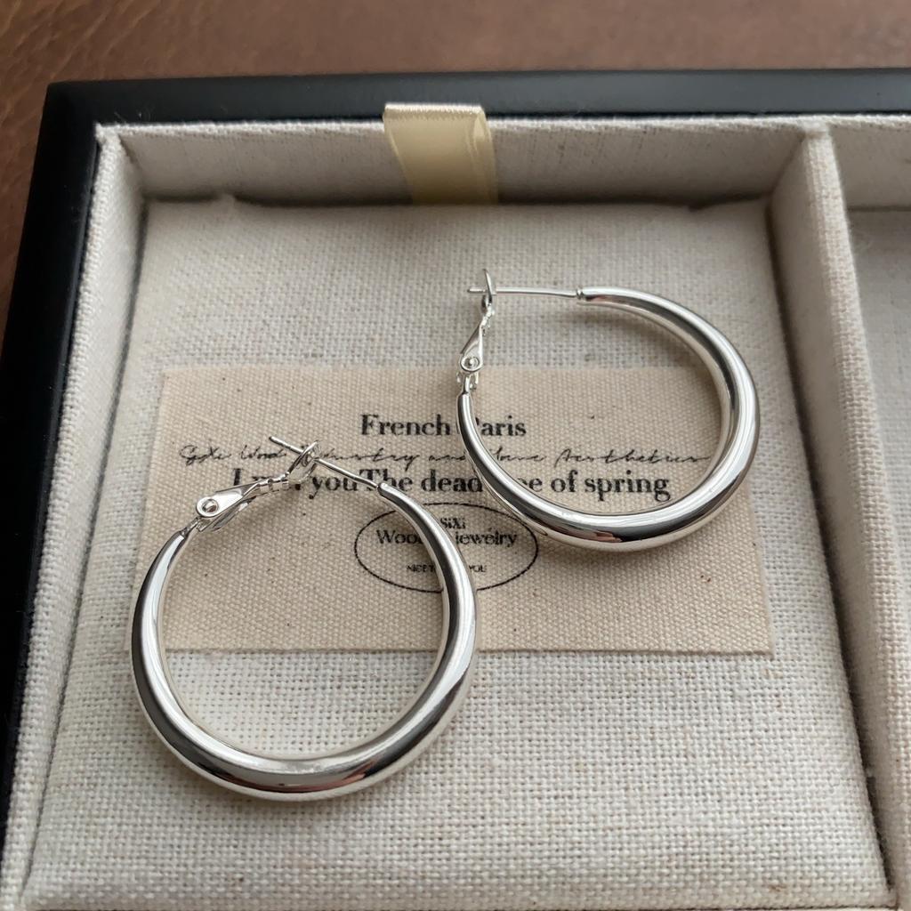 Classic Simple and Bold Large Circle Earrings, Niche Design, Fashion Sense, Commuter Earrings, Bold Earrings, Versatile Personality