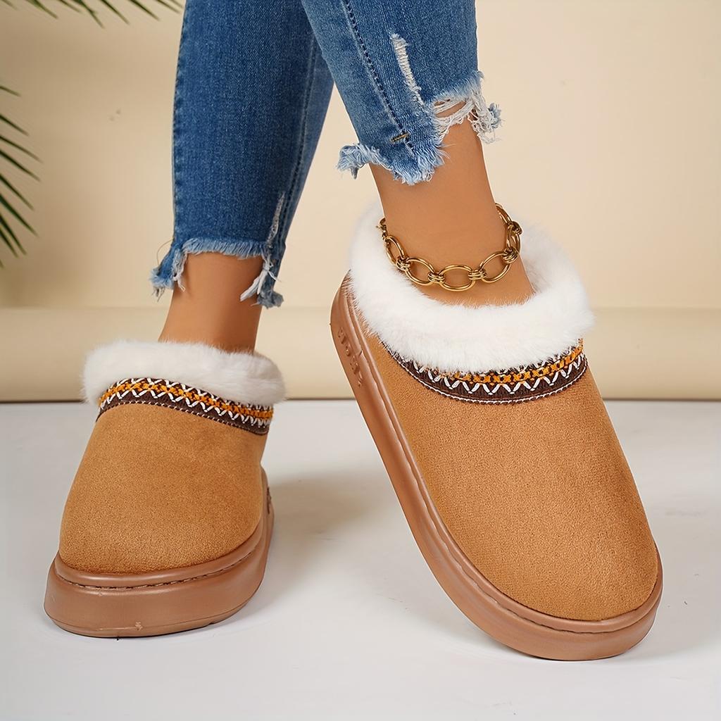 Winter Warm Short Boot Shoes Plush Soft and Skin-friendly Women Shoes