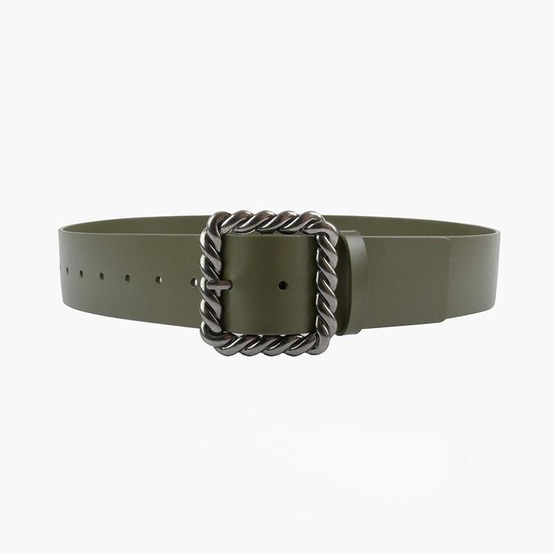 

Женский ремень Натуральная кожа Широкая версия Универсальный Куртка Свитер Ветровка Поясная печать Простой Модный ремень Ощущение высокого класса 100см