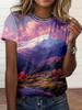 Summer Fashion Peacock Flower 3D Print T-Shirts Women Casual Short Sleeve T Shirt Streetwear Round Neck Tees Top Female Clothing