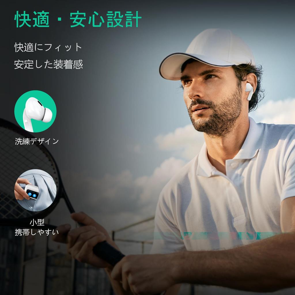 ONES MusPlayE Bluetooth Wireless Earbuds with Touch Screen and ANC Noise Smart Touch App Low Automatic Single or Compact and Game Compatible with and