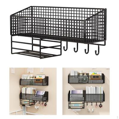 Kitchen Wall Mount Storage Rack Bathroom Shelf Rustproof No Punching Space Saving Versatile