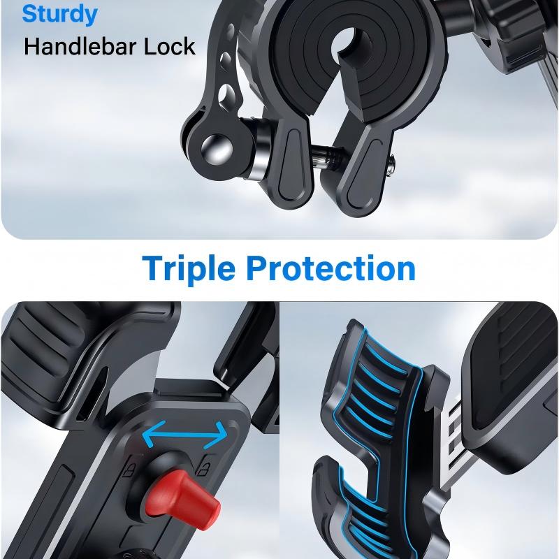 Universal Phone Holder Stand Secure Motorcycle Accessories Mobile Holder for Bike