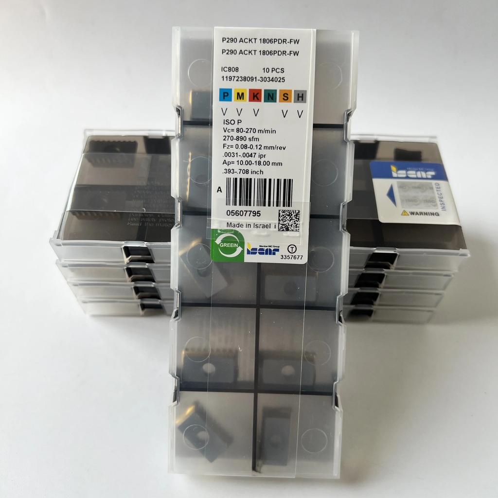 ISCAR / P290 ACKT1806PDR-FW IC808 / Industrial indexable Carbide Inserts 10 Pcs