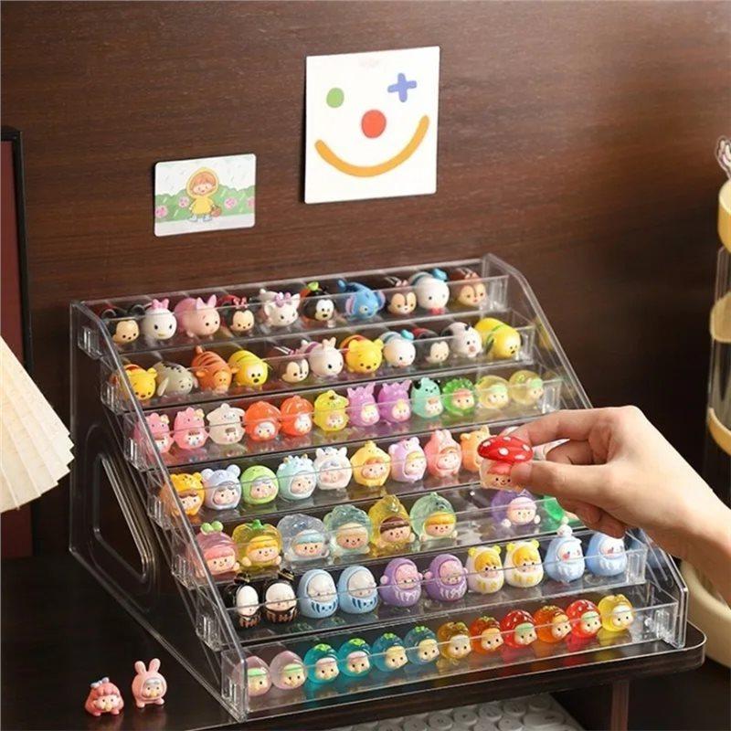 A84E-For Perfume, , Cupcakes& More Compatible 7-Tier Display Stand With Fences For Home Storage