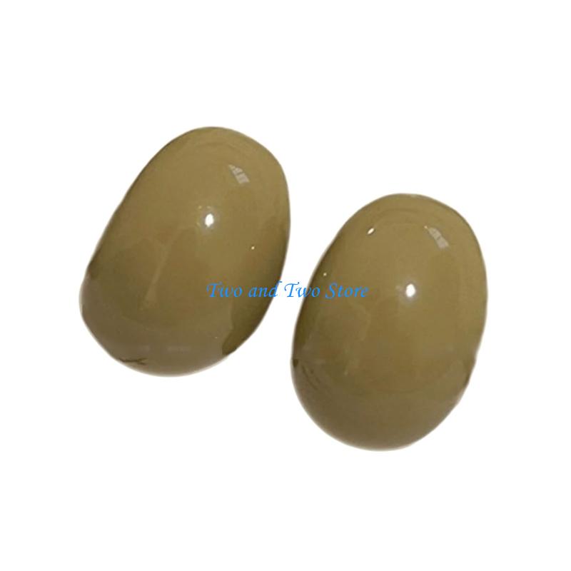 HX6F 1 Pair Minimalist C Resin Earrings for Women Fashion Accessory Daily Wear