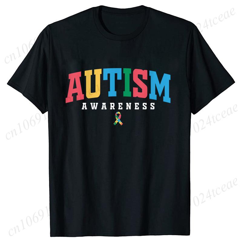 Autism Awareness T-shirts for Women Clothing Retro Autism Awareness Month Shirts Female T-Shirt Harajuku Graphic Y2k Tops