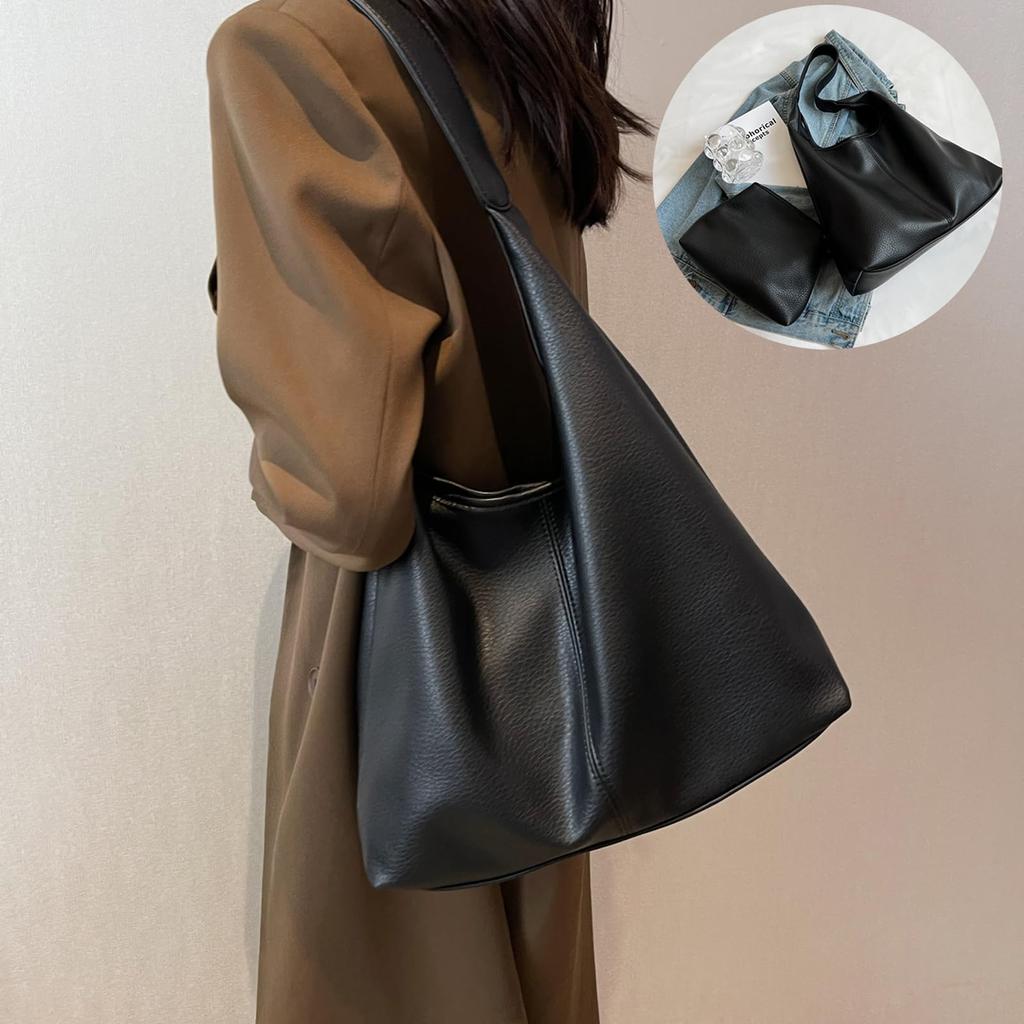 Shoulder Bag for Lightweight Tote for Stylish [Blostirno] Women, Bag, PU, Commuting, Waterproof, (JP0096-B)