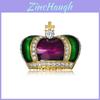 Vintage Crown Brooch Alloy Rhinestone Jewelry For Women And Men
