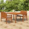 Day and Night - Day and Night Garden Dining Set 3 Pieces and Cushions Solid Acacia Wood