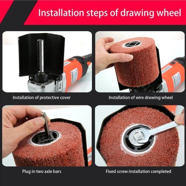 1400w Electric Metal Wire Drawing Machine Portable Polishing Machine for Stainless Steel Polishing