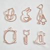 Cute Animal Shaped Golden Metal Decorative Paper Clip Bookmark Gift