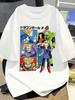 White Plus Size Dragon Ball Anime Printed Summer Men Women Tshirt Casual Parent Child Tops Y2K Harajuku Style Fashion Cute