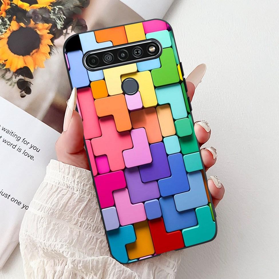 2020 For LG K41S LM-K410 Cover For LG K51S Case LM-K510 Luxury Butterfly Love Cute Cat Cool Handsome Lion Painted Black Silicone