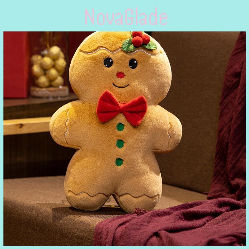 Gingerbread Man Snowman Christmas Tree Plush Daoll Pillow For Festive Home Decoration