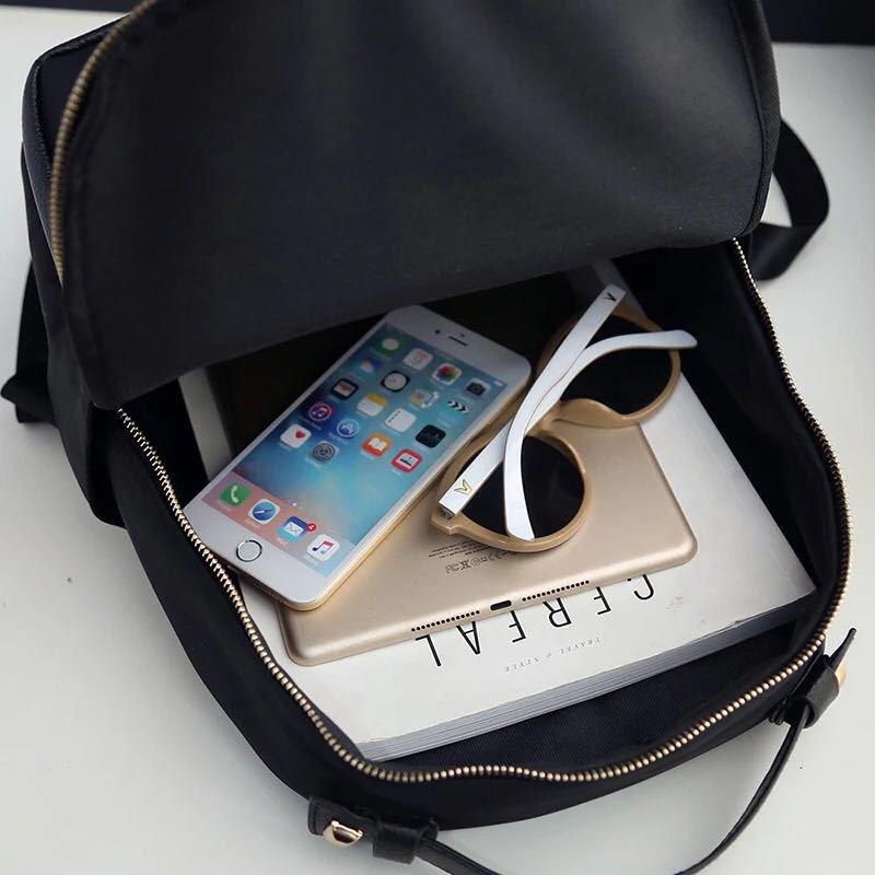 IELGY backpack female Korean version of the trendy Oxford cloth ladies backpack pure color versatile casual waterproof bag