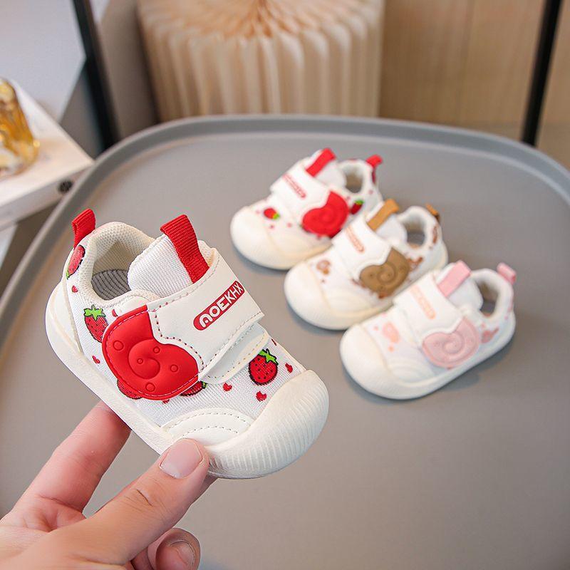 2024 jaro a podzim nové dětské korejská verze roztomilé protikopavé tenisky, chlapecké a dívčí boty pro batolata s měkkou podrážkou a protiskluzovou podrážkou