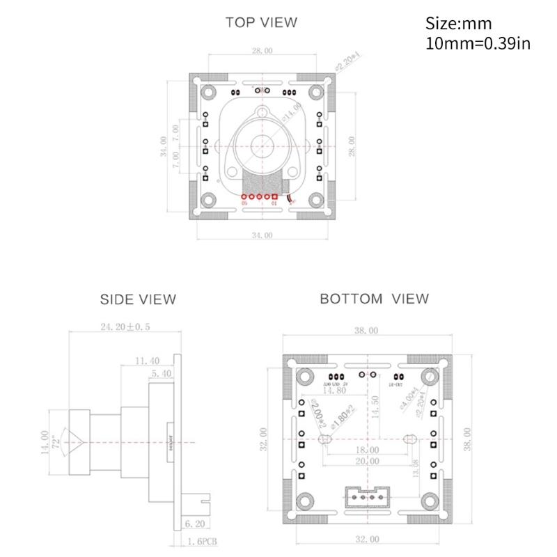 Moduł kamery z sensorem 1MP OV9732 Wysoka rozdzielczość 720P Automatyczne przełączanie dla systemów bezpieczeństwa i integracji AI