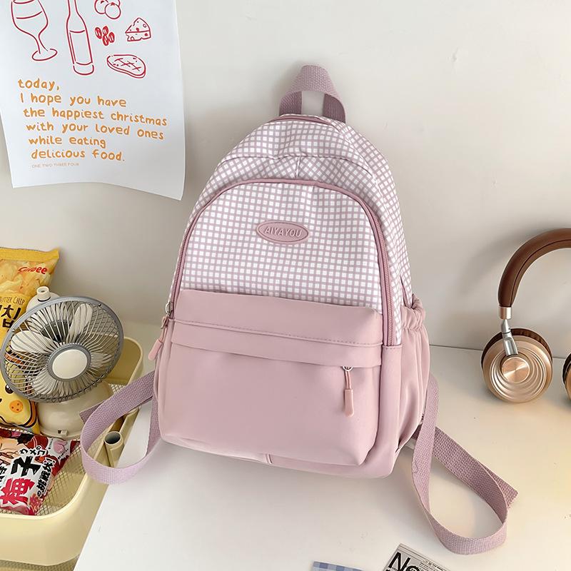 Soft Girl Cute Girl Backpack Primary and Secondary School Student Spring Outing Travel Bag High-value Leisure Time Shangshu Bag