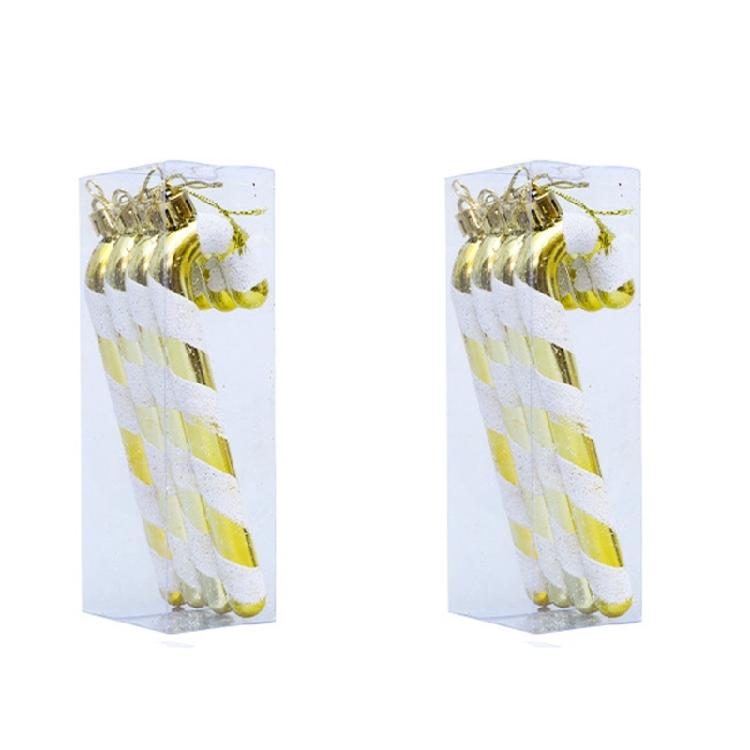 Christmas Candy Canes Pendant Enhancements Plastic Weather Resistant Decorative Rings For Tree Decorations