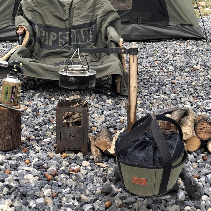 Multifunctional Oven Canvas Storage Pouch Portable Storage Bags Outdoor Cooking Utensils Organizer BBQ Tools Storage Bag