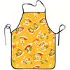 A Cute Apron Featuring a Pizza Pattern, Adorned with Slices And Playful Prints - Made from Durable And Easy-To-Clean Polyester Fabric, Suitable for Co