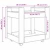 Desk Trolley Black Oak Effect 60 x 45 x 60 cm