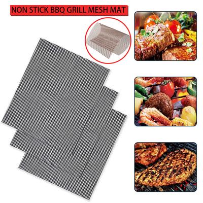 BBQ Grill Mesh Non-Stick Mat Reusable Sheet Heat Resistant Barbecue Net BBQ Grill Durable Non-Stick Mesh Heat Resistant
