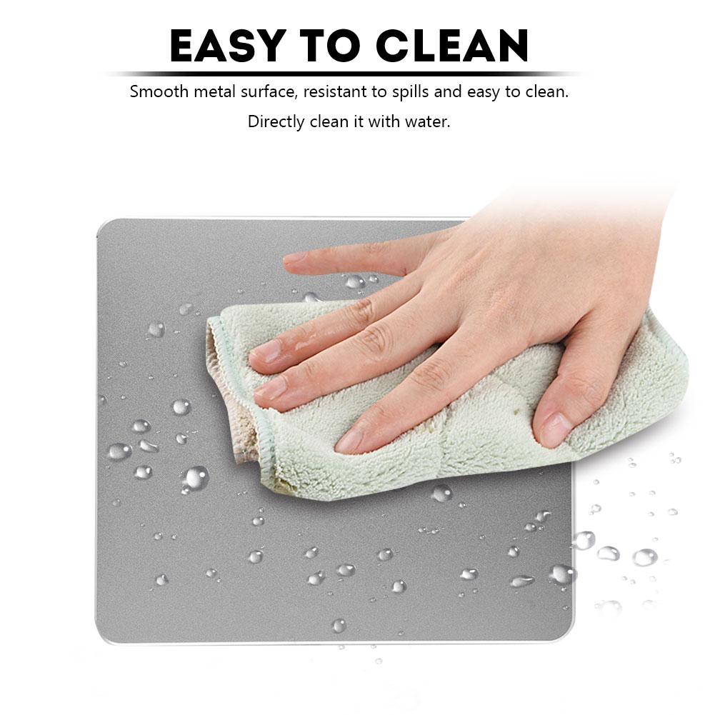 Aluminum NOn slip Gaming Mouse Pad Mat Double Sided Accurate Control Mousepad for PC Black