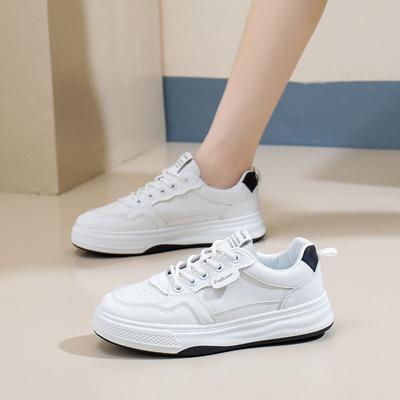 Všestranné super trendy športové ležérne topánky študentské skate topánky dámske jarné 2025 nové populárne biele topánky na hrubej podrážke